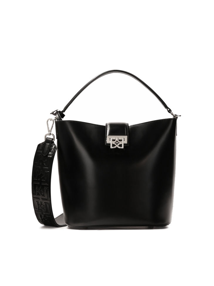 Borsetta nera a struttura rigida con custodia ARTE