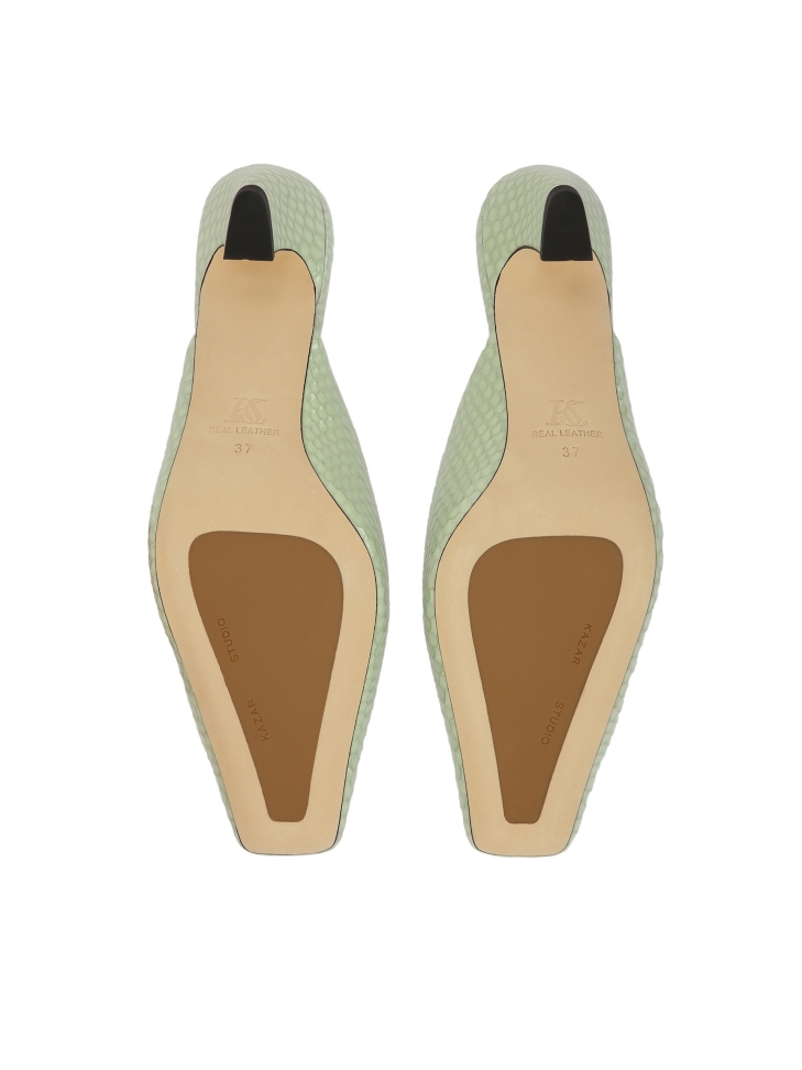 Mules con frontale incorporato con motivo in rilievo KS LEONIE