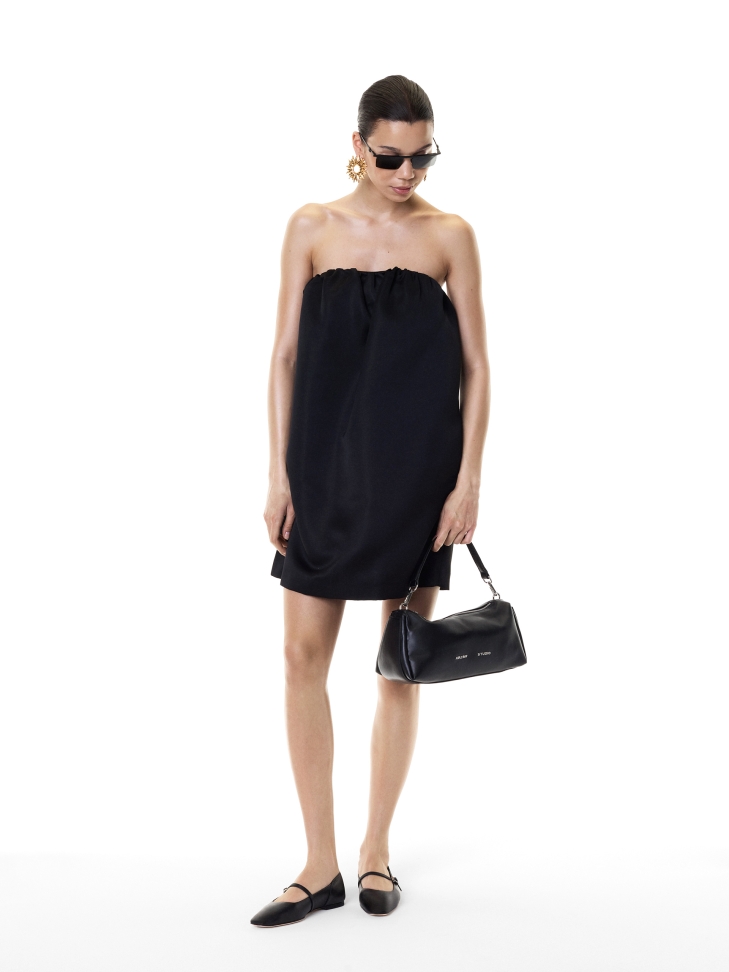 Borsa allungata in morbida pelle nera KS VIV