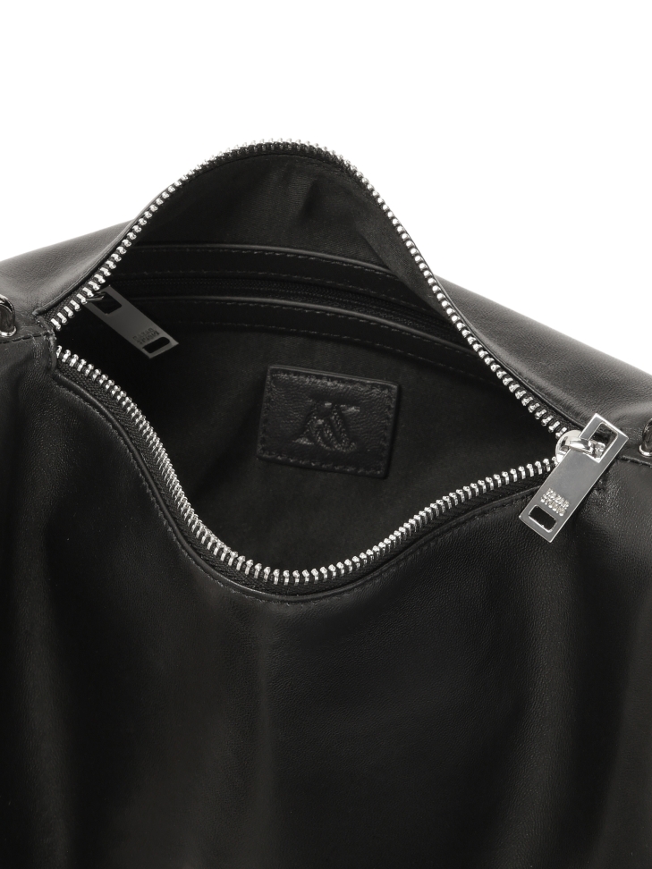 Borsa allungata in morbida pelle nera KS VIV