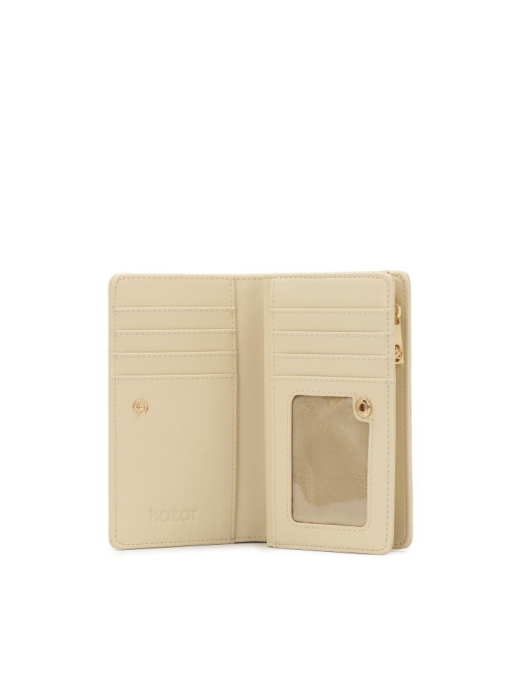 Portafoglio in pelle con decorazione traforata ADORIA