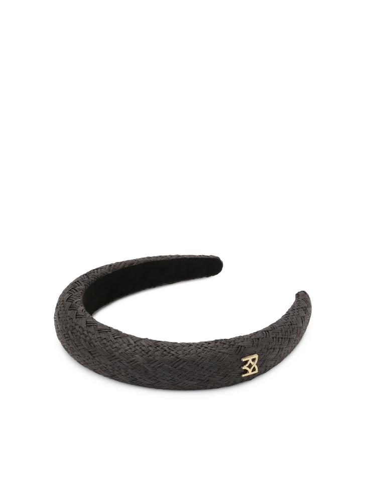 Cerchietto di paglia nero MELIKA