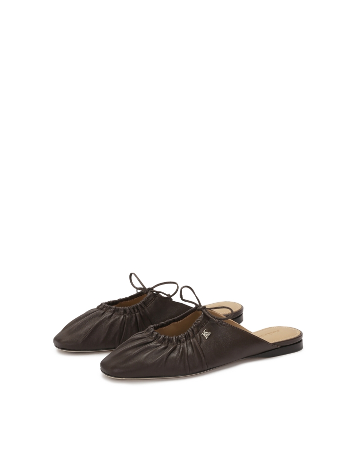 Slitte marrone scuro con tomaia increspata KS LUCITA