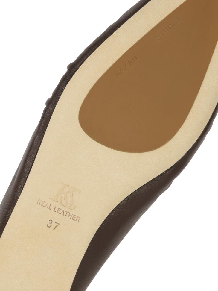 Slitte marrone scuro con tomaia increspata KS LUCITA