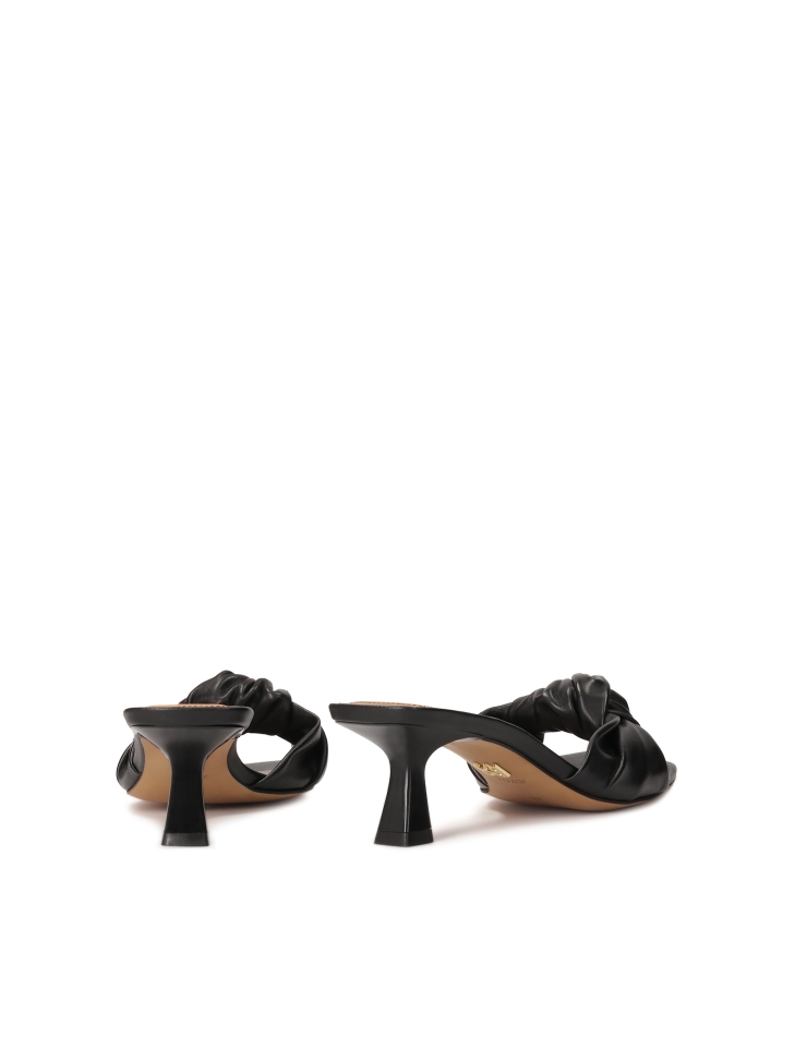 Muli in pelle nera con nodi  FRANSIS