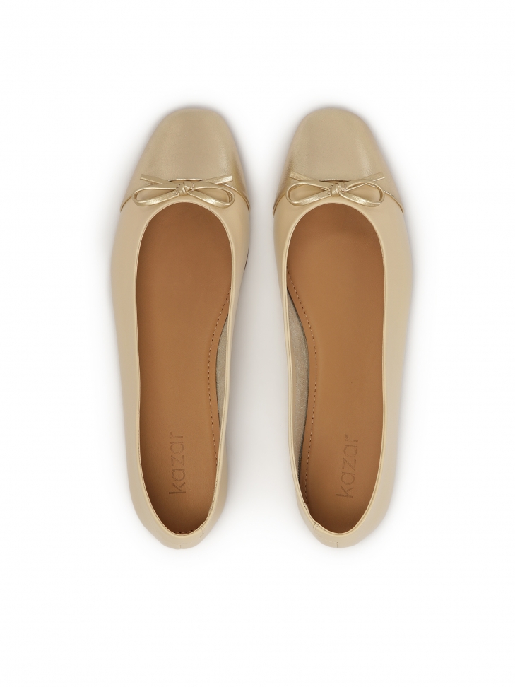 Ballerine in pelle con nasi dorati SISSI