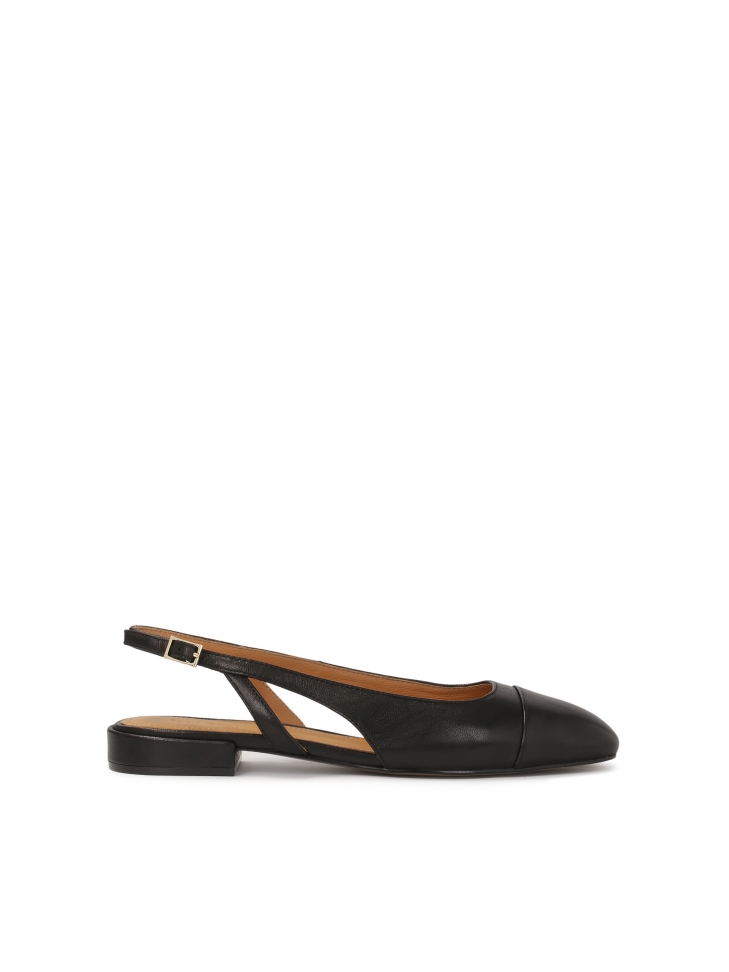 Décolleté nere con suola piatta e tomaia con ritagli BRIZA