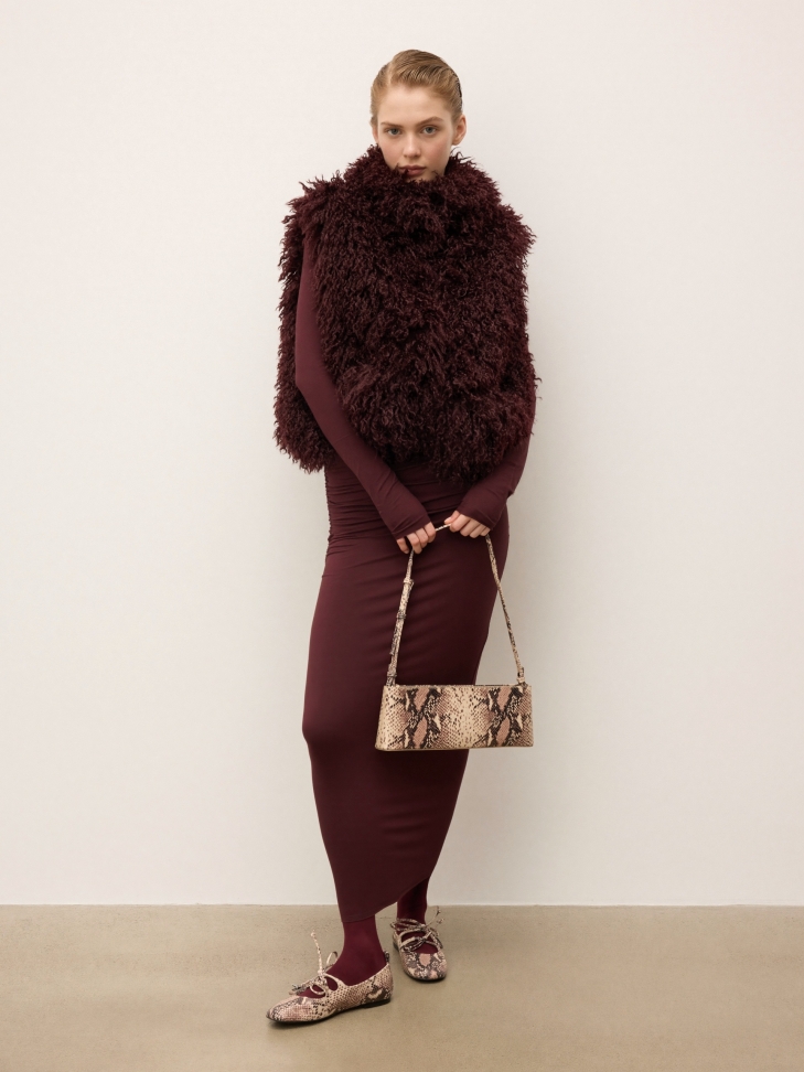 Ballerine in pelle goffrata a doppio legame KS AVRIL