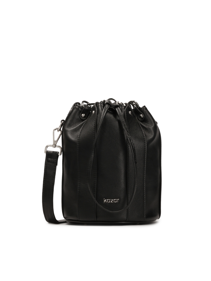 Borsa in pelle nera a mano ROCK