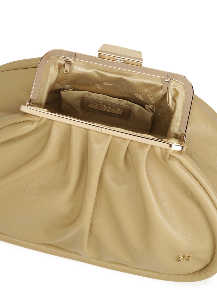 Borsa da sera in pelle stropicciata CATH