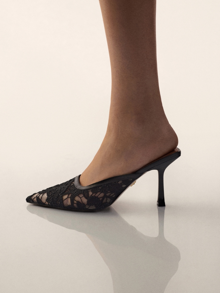 Mules con tacco in pizzo SALT