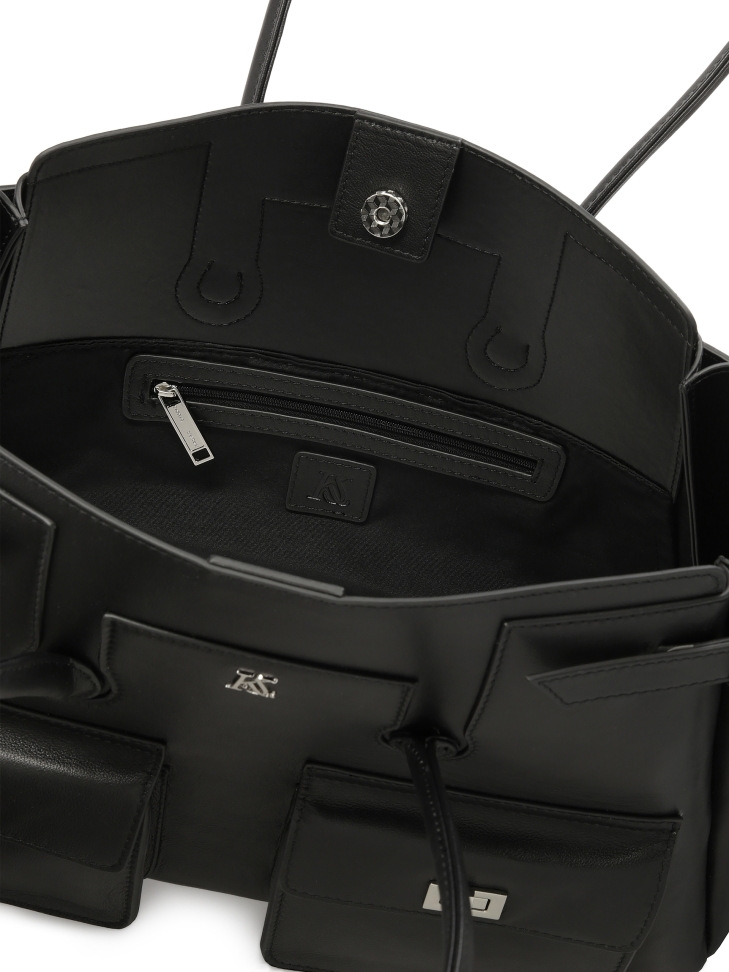 Borsa a tracolla nera con manici lunghi  KS MALESE