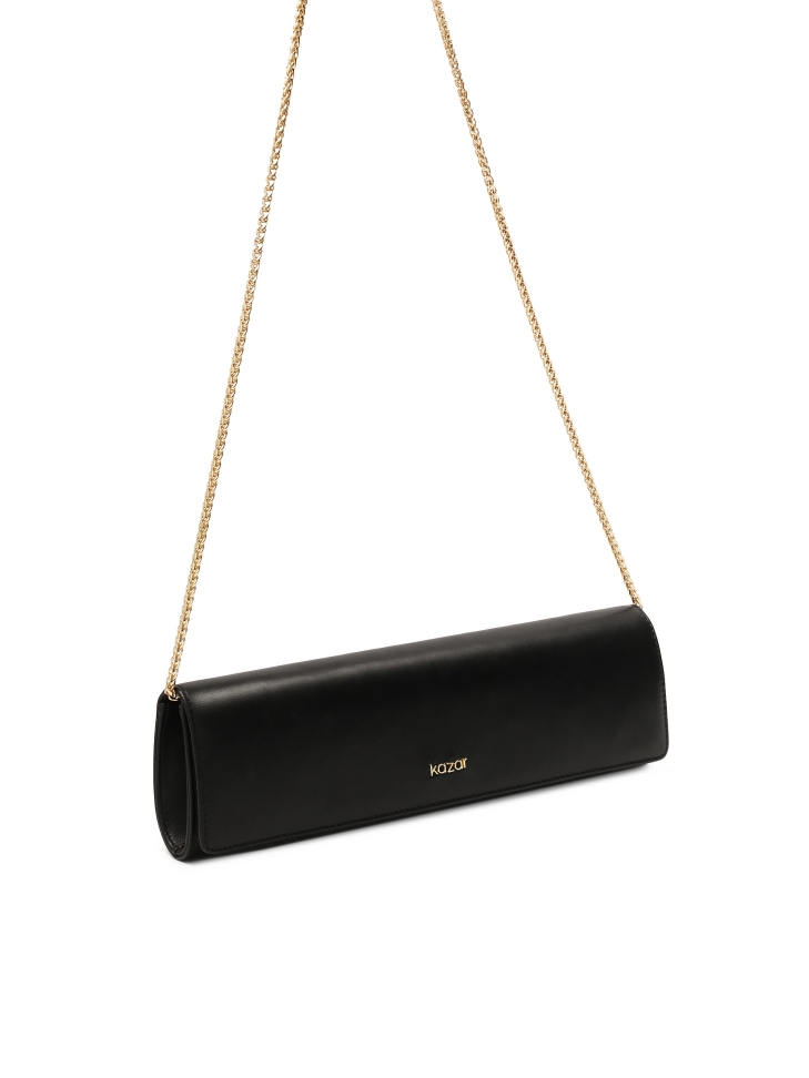 Elegante pochette nera di forma oblunga  VIVIENNE