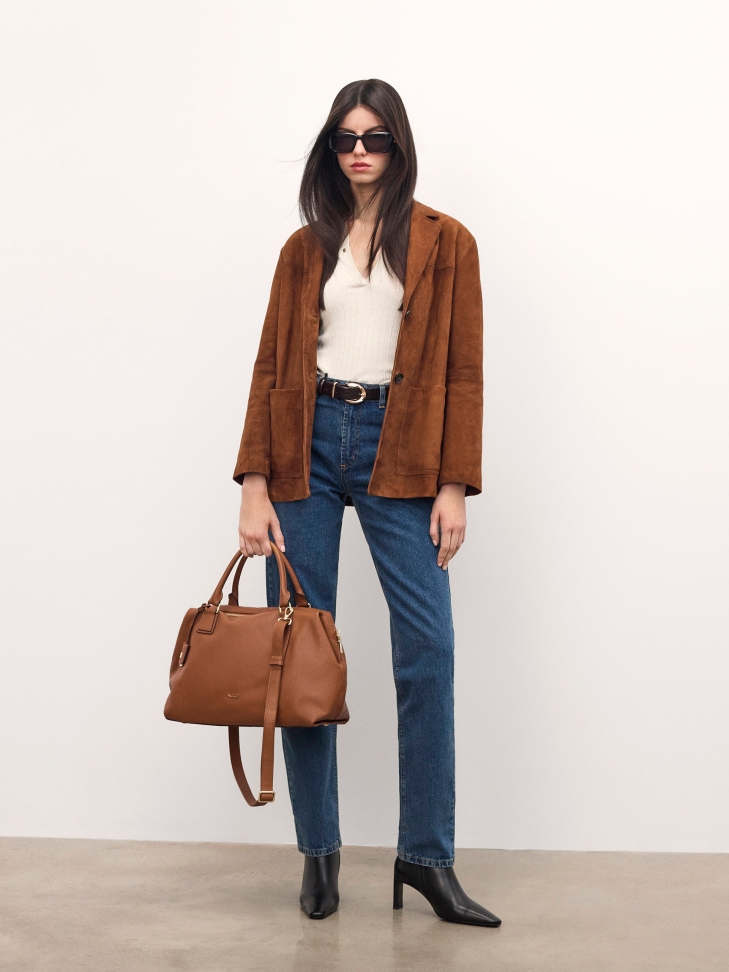 Stivali in pelle con naso allungato LAURYN