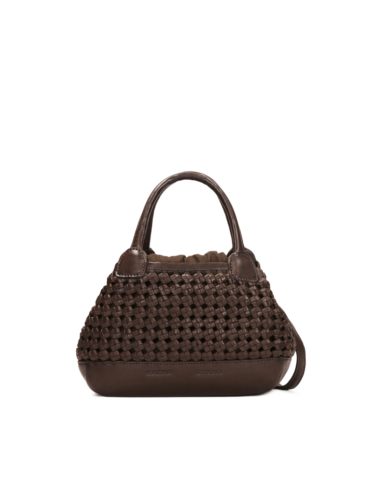 Borsa marrone scuro con manici e inserto rimovibile KS MAROSA