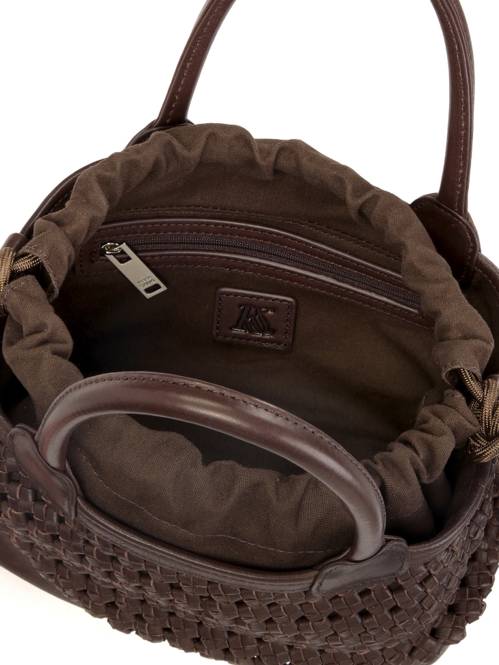 Borsa marrone scuro con manici e inserto rimovibile KS MAROSA