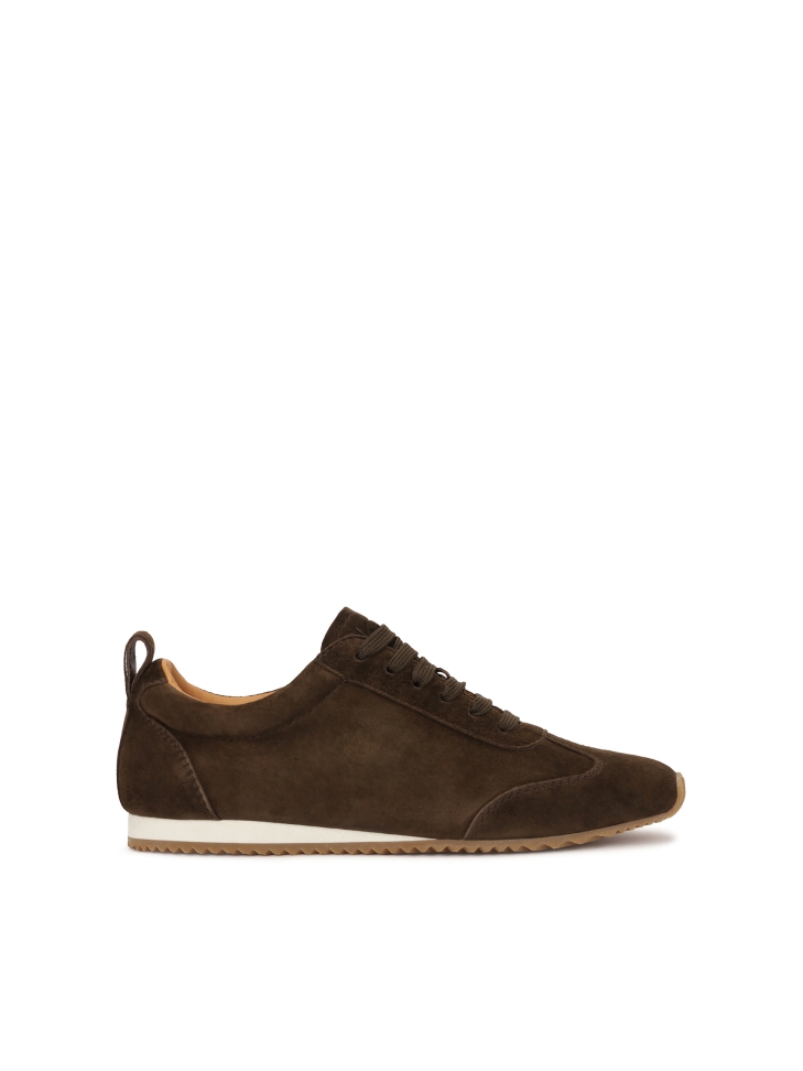 Sneakers in pelle scamosciata marrone BRETTY