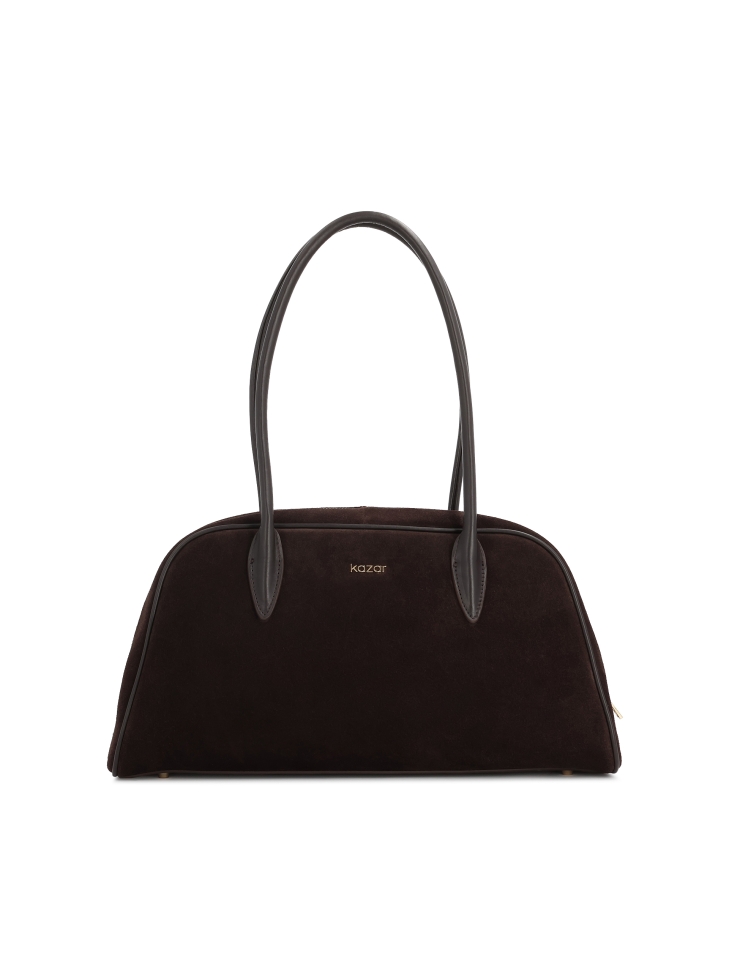 Borsa in pelle scamosciata marrone KYLE