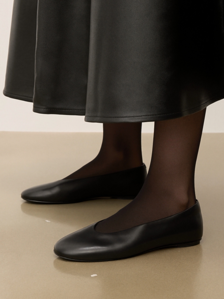 Ballerine nere in pelle morbida  KS ANITE