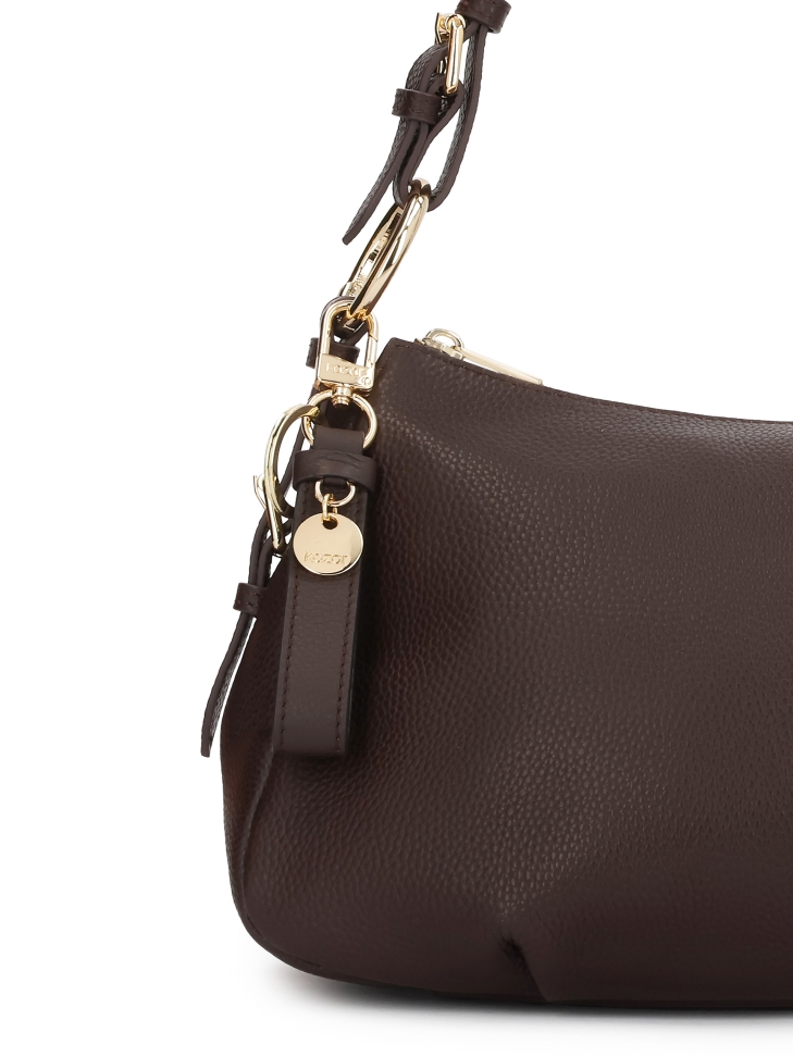 Portachiavi con cinturino in pelle marrone STOREY