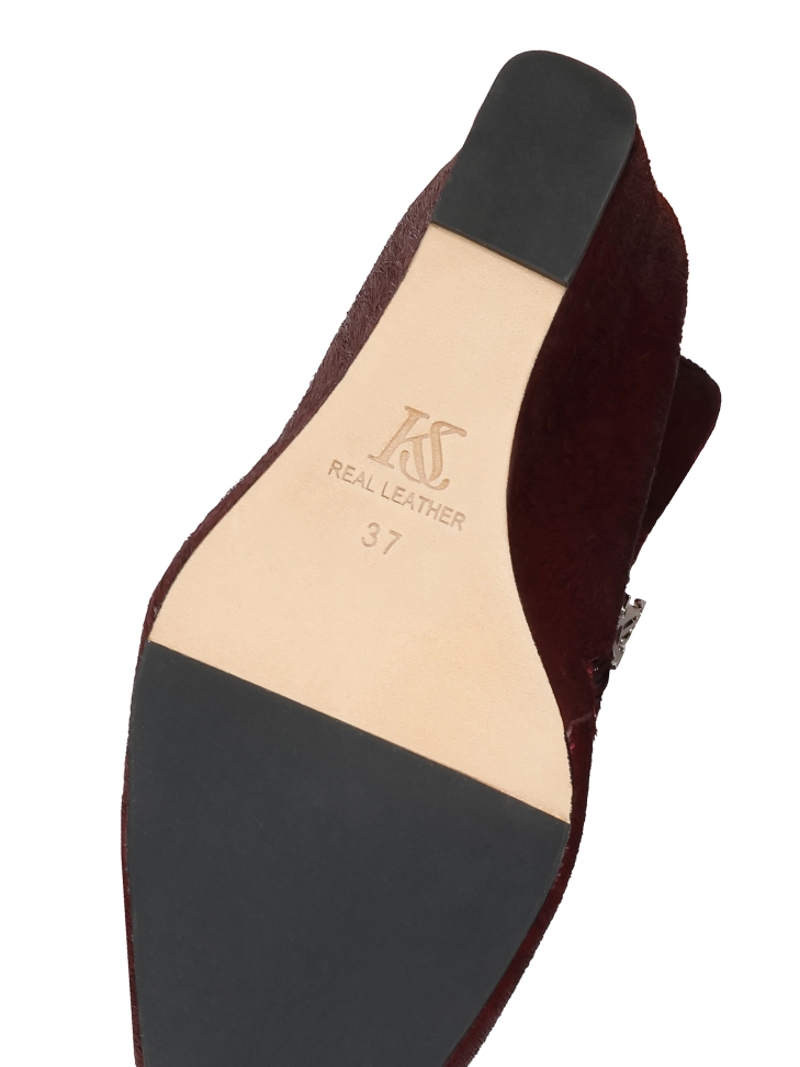 Stivali marroni con setole naturali KS OTYLIE