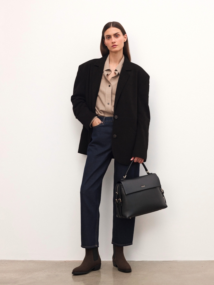 Stivali in pelle scamosciata con inserti elastici FENI