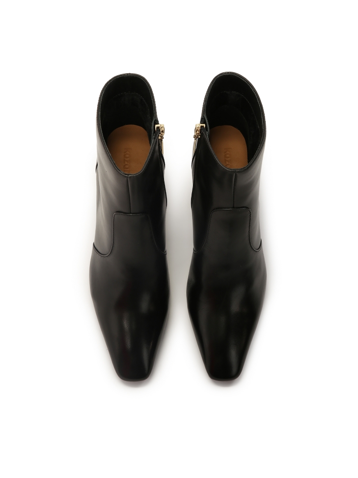 Stivali in pelle nera con tacco a blocco LIMARI