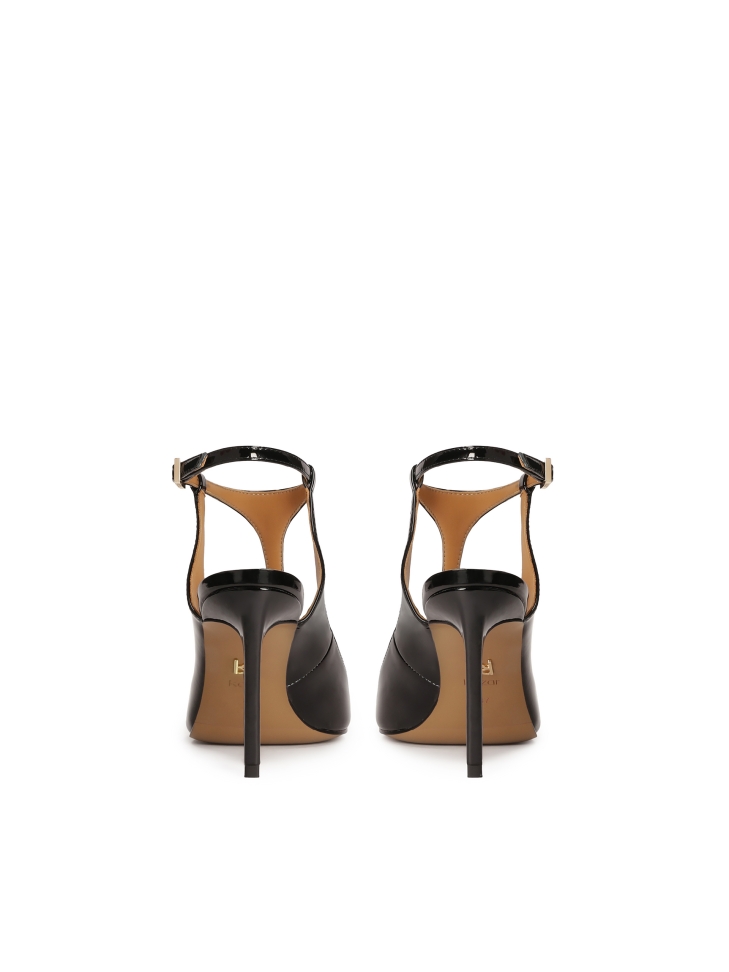 Décolleté nere con tacco aperto FELICIA