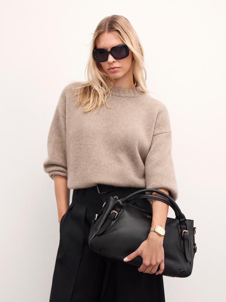 Borsa universale in pelle nera ELEONORE