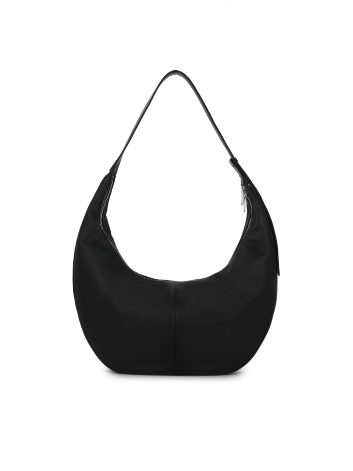 Borsa in pelle nera a forma di corno KS CIRELLE