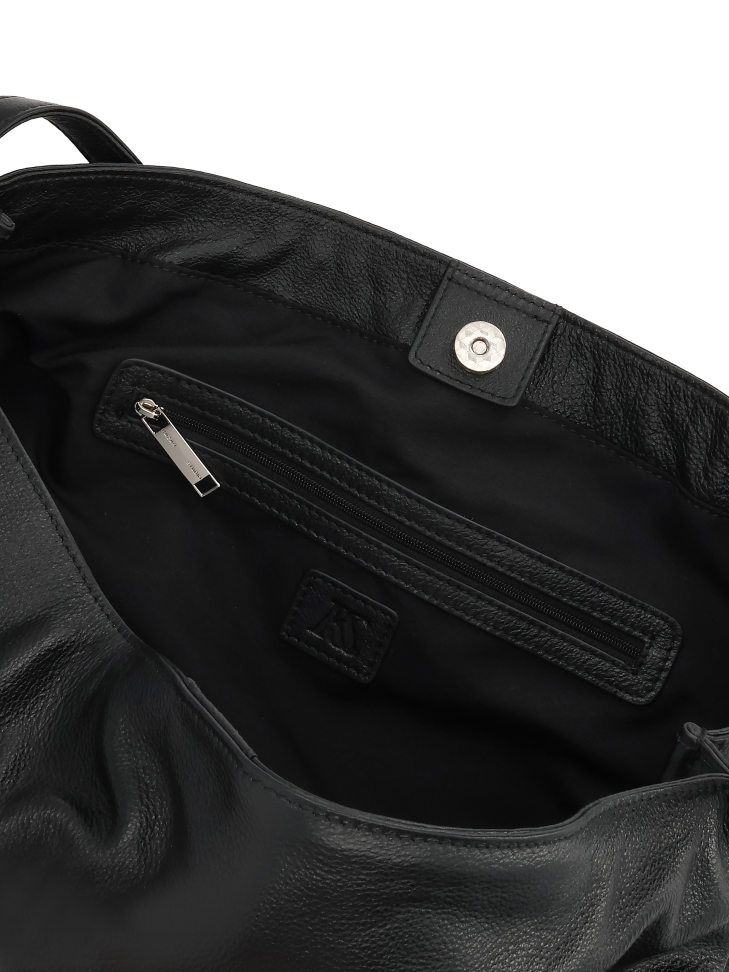 Borsa a trapezio nera con tracolla KS LIVJA