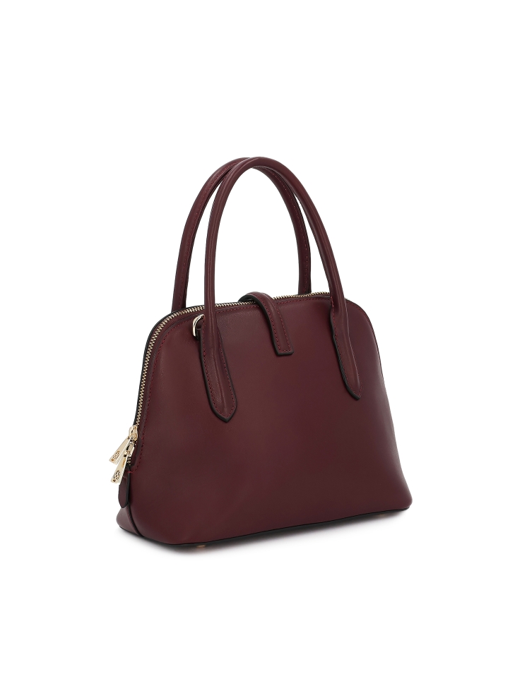 Borsa in pelle marrone con manici CYRELLA S