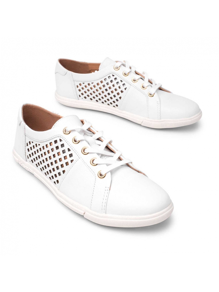 CHATTAWAK Scarpe Da Ginnastica Basse Donna - Modello Briva, Colore Bianco, Tomaia Sintetica, Fodera In Tessuto, Taglia 41 EU